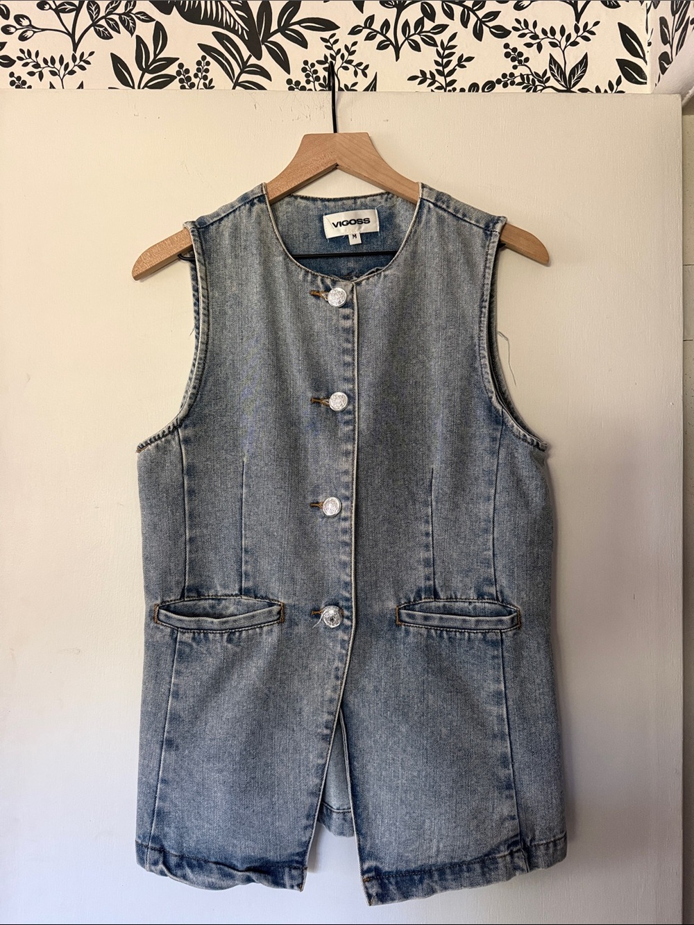 Vigoss Light Blue Sleeveless Denim Vest